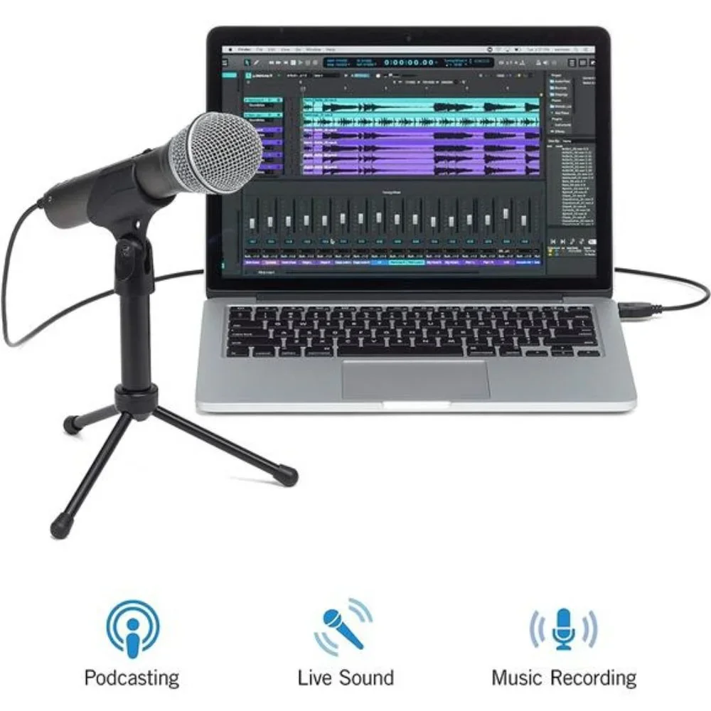 Q2U USB/XLR Dynamic Microphone Recording and Podcasting Pack (Includes Mic Clip
